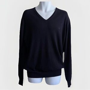 Valentino Navy Blue V-Neck Sweater NWOT